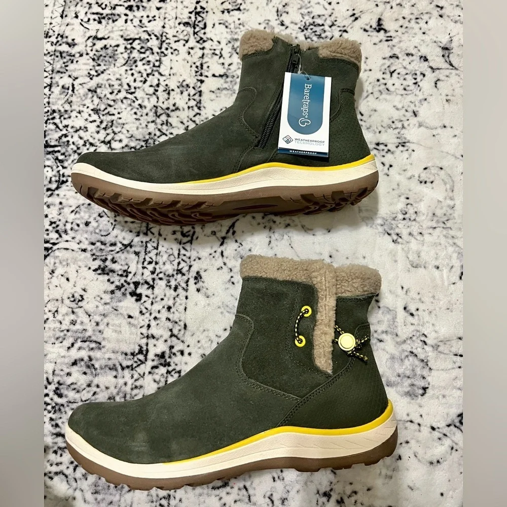 BareTraps Charcoal and Tan Winter Boots